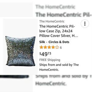 Home Centric Silver Metallic Pillow Shams